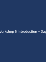 Workshop 5: Introduction to Day 1 profile photo
